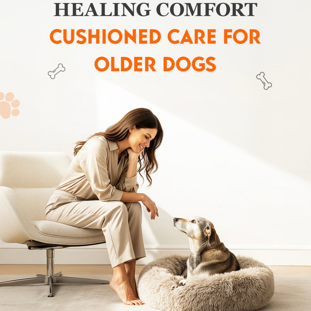 Fluffy Calming Dog Bed – Perfect for Anxious Dogs