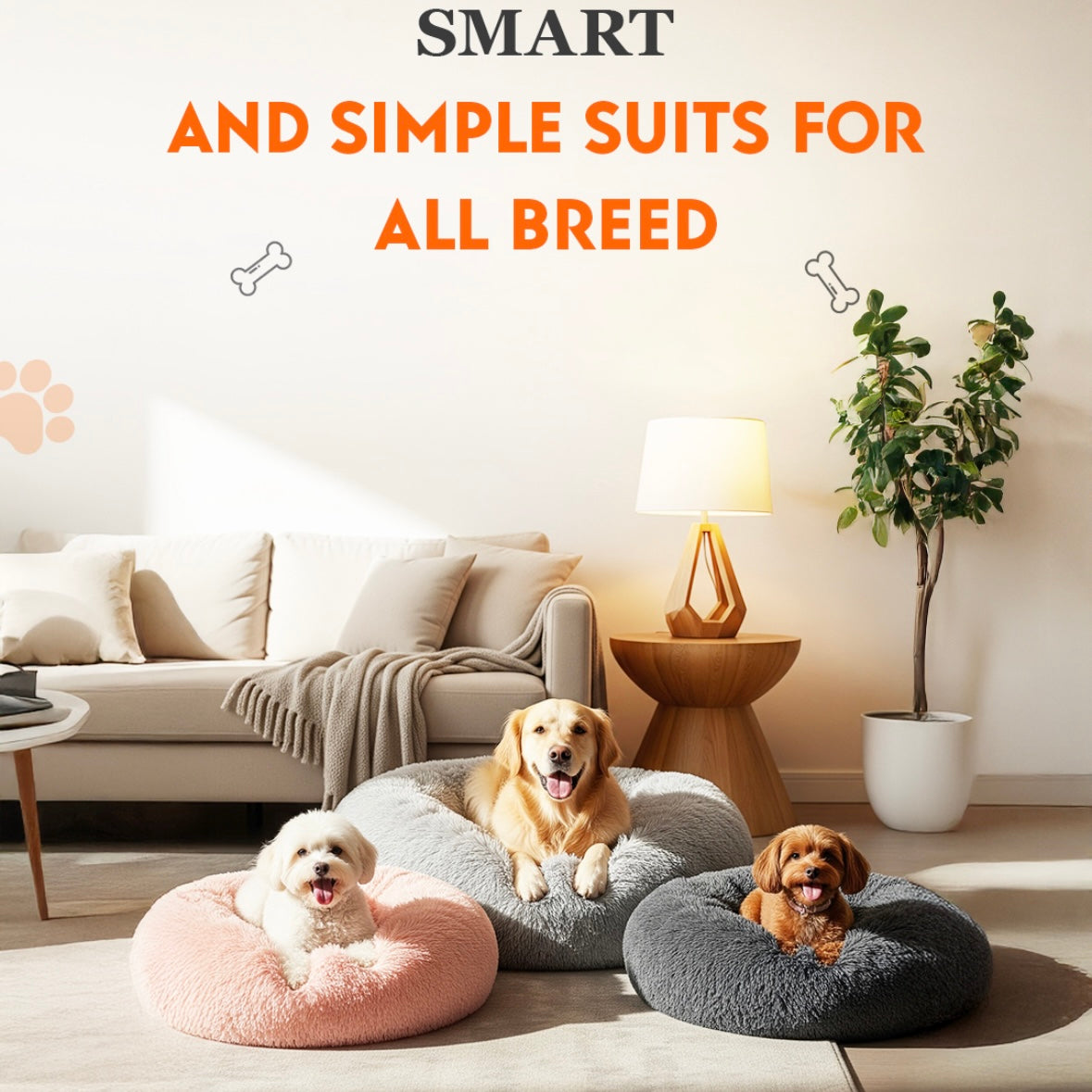 Fluffy Calming Dog Bed – Perfect for Anxious Dogs